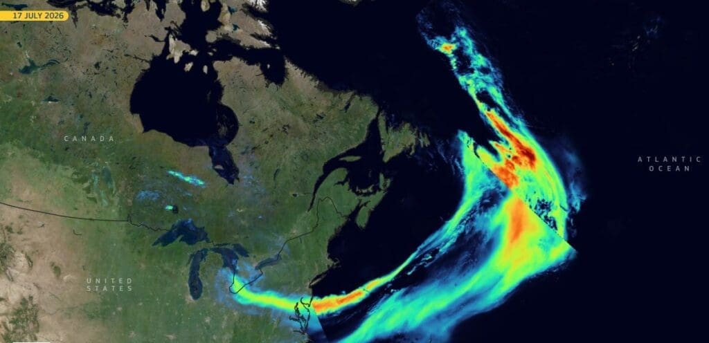 Canada faces one of its most intense fire seasons Satellite Image: Canada, United States, Atlantic Ocean