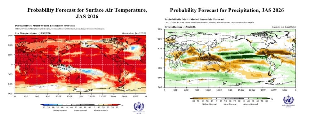 UN warns of strong looming El NiƱo Image: Seasonal outlook maps